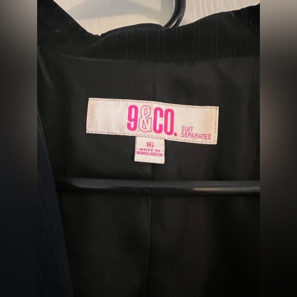 Black Pinstripes Suit Jacket and Pants - Picture 2 of 6